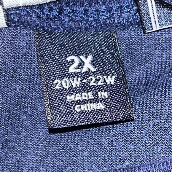 Land’s End navy blue velour sweatshirt size 2X - Picture 5 of 8